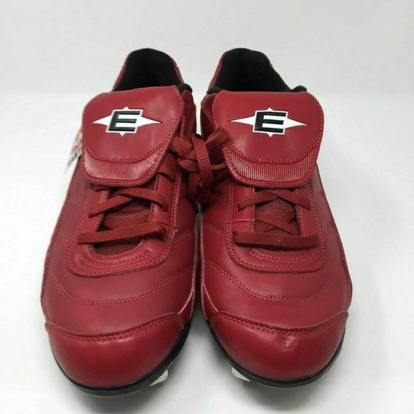 Easton Mens Baseball Metal Low Cleats US 15 EUR‎ 50.5 M33201 Spikes Red NEW - Picture 2 of 10